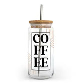 Coffee Glass Can with Bamboo Lid